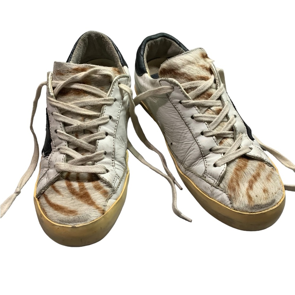Golden Goose “Destroyed Zebra” pony hair sneakers - Picture 2 of 15